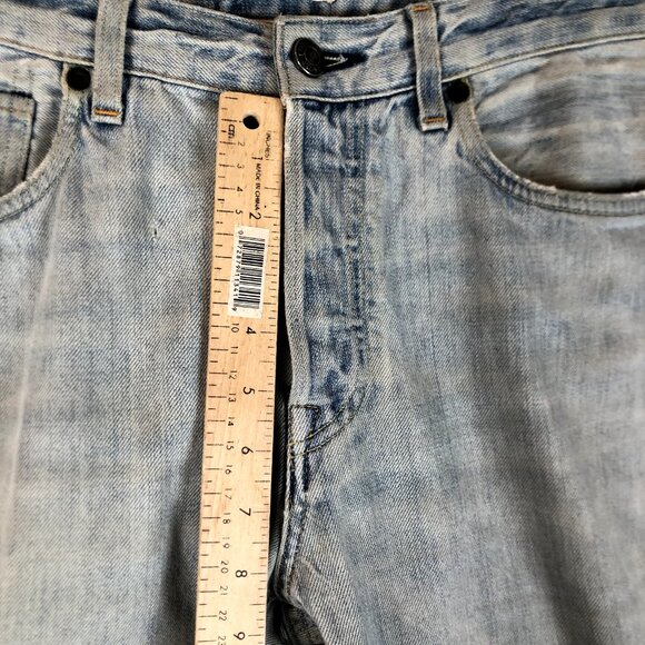 Levis Made & Crafted Size 31x34 Blue Tab Ruler Straight Light Wash Distressed - Picture 11 of 11